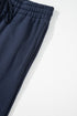 Solid Color Fleece Lined Drawstring Waist Casual Pants